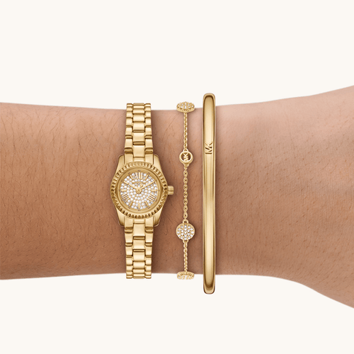 Michael Kors Lexington Gold Tone Gift Set MK4944SET Watches Michael Kors 