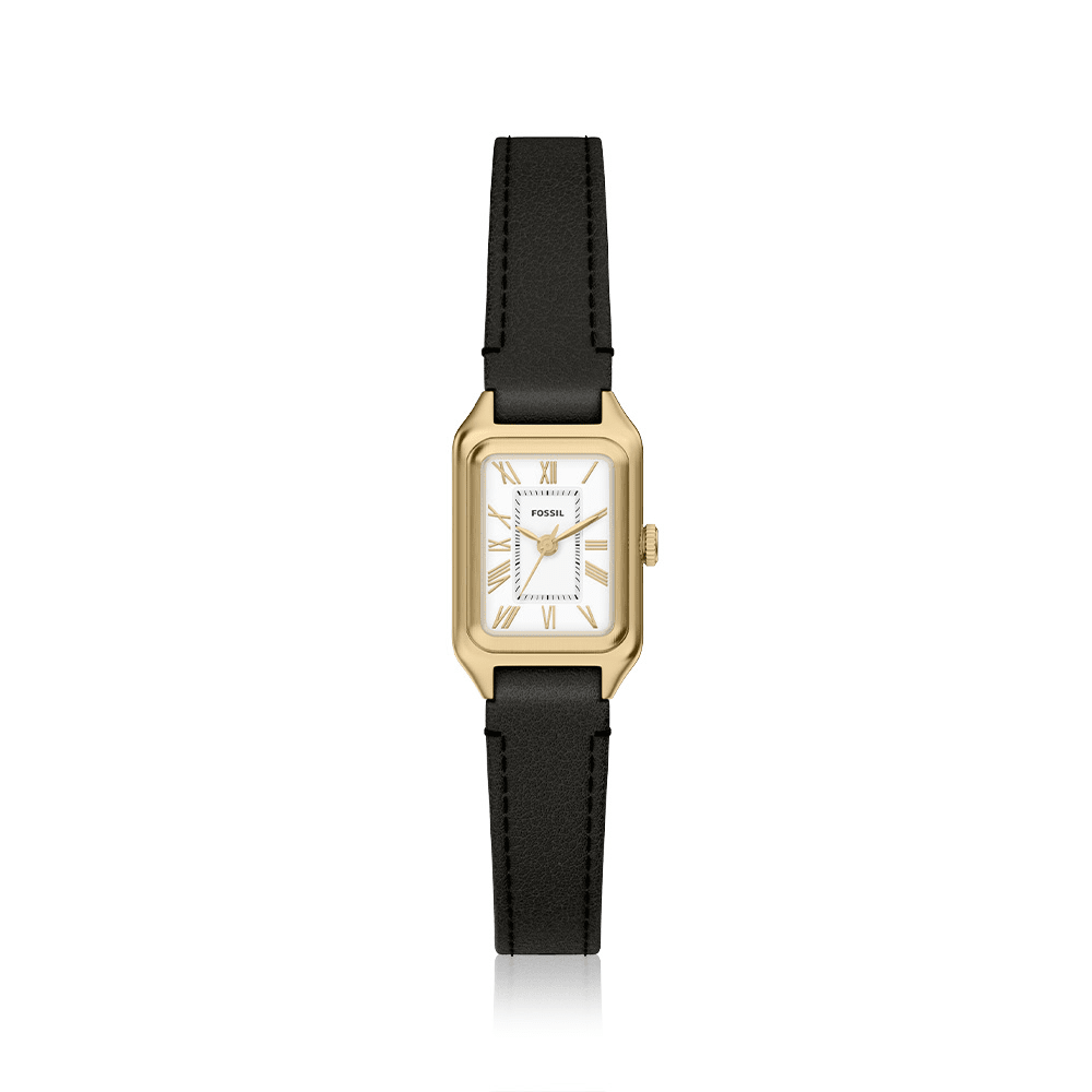 Fossil Raquel Black Leather Watch ES5470 Watches Fossil 