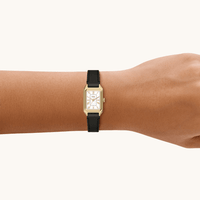 Fossil Raquel Black Leather Watch ES5470 Watches Fossil 