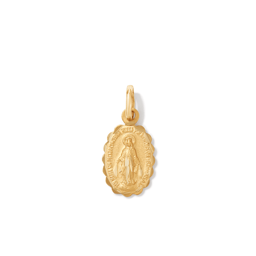 18mm Oval Madonna Pendant in 9kt Yellow Gold Pendants Bevilles 