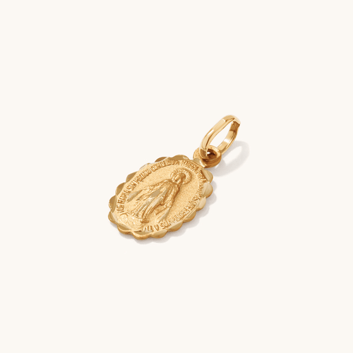 18mm Oval Madonna Pendant in 9kt Yellow Gold Pendants Bevilles 