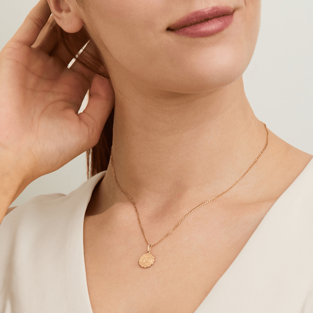 19mm Baptism Pendant in 9kt Yellow Gold Pendants Bevilles 