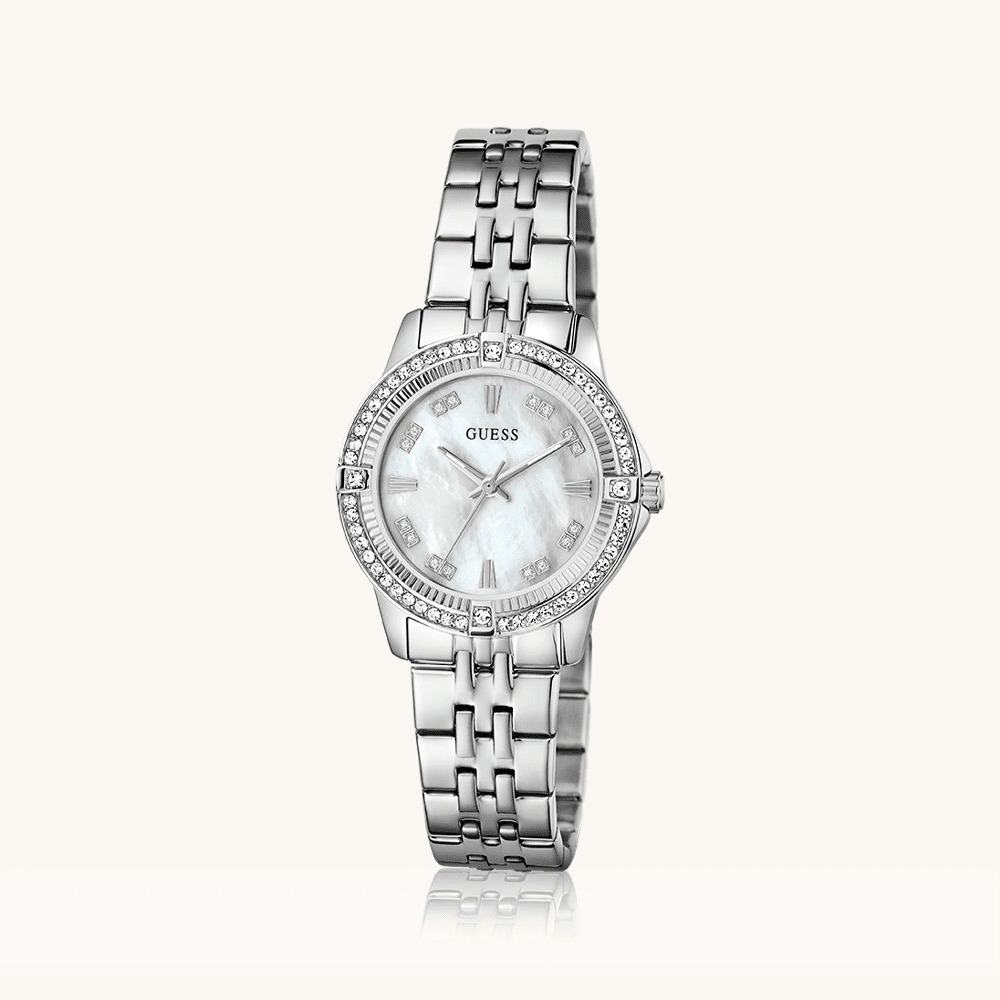 Guess Collette Crystal Set Silver Tone Watch GW1027L1 Watches Guess 