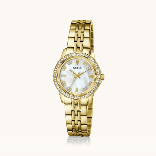 Guess Collette Crystal Set Gold Tone Watch GW1027L2 Watches Guess 