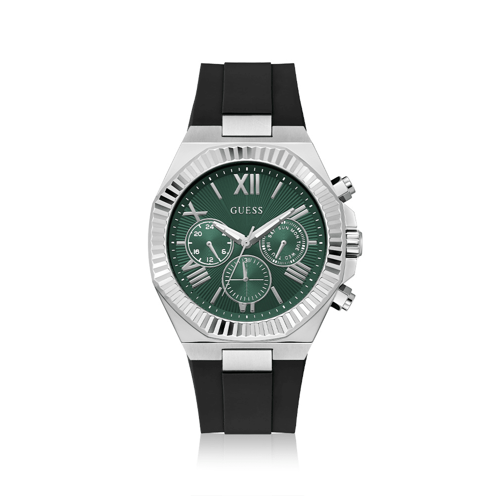 Guess Equity Multifunction Black Silicone Watch GW1011G1 Watches Guess 