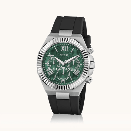 Guess Equity Multifunction Black Silicone Watch GW1011G1 Watches Guess 