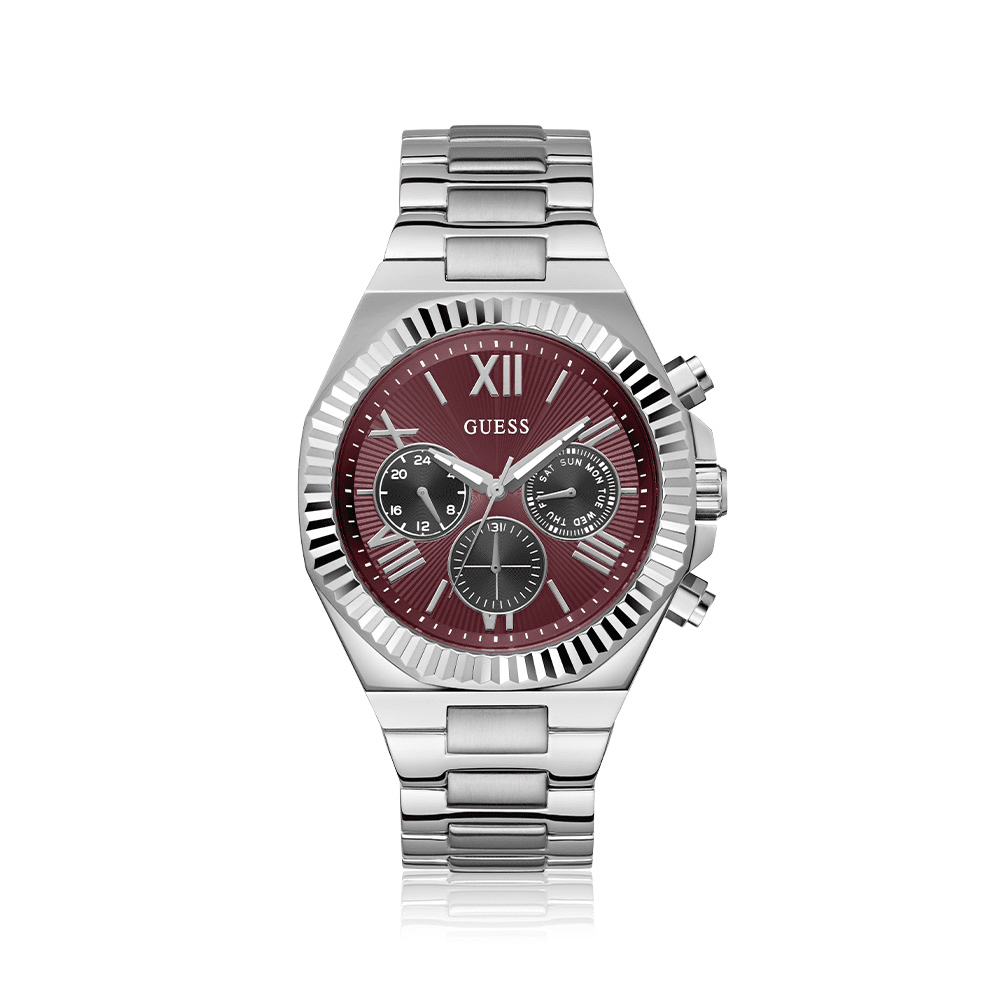 Guess Equity Multifunction Silver Tone Watch W0703G7 Watches Guess 