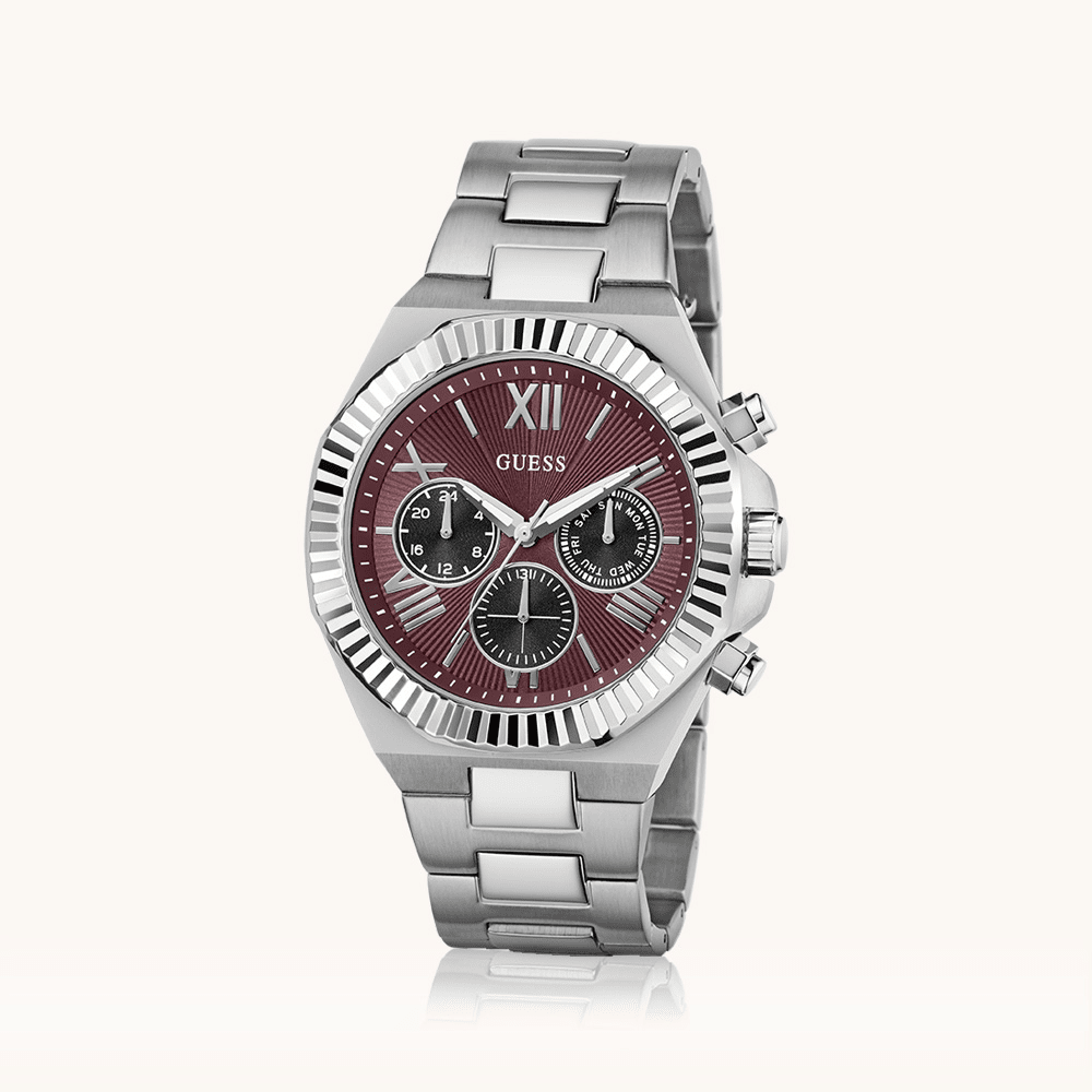 Guess Equity Multifunction Silver Tone Watch W0703G7 Watches Guess 