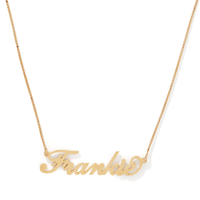 50cm Personalised "Carrie" Necklace in Gold Plated Sterling Silver Pendants Bevilles 