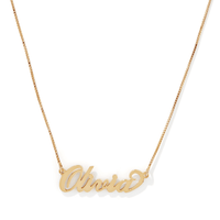 50cm Personalised "Carrie" Necklace in Gold Plated Sterling Silver Pendants Bevilles 