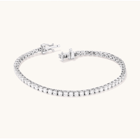 18cm Tennis Bracelet with 5.00tw of Laboratory-Grown Diamonds in Sterling Silver and Platinum Bracelets Bevilles 