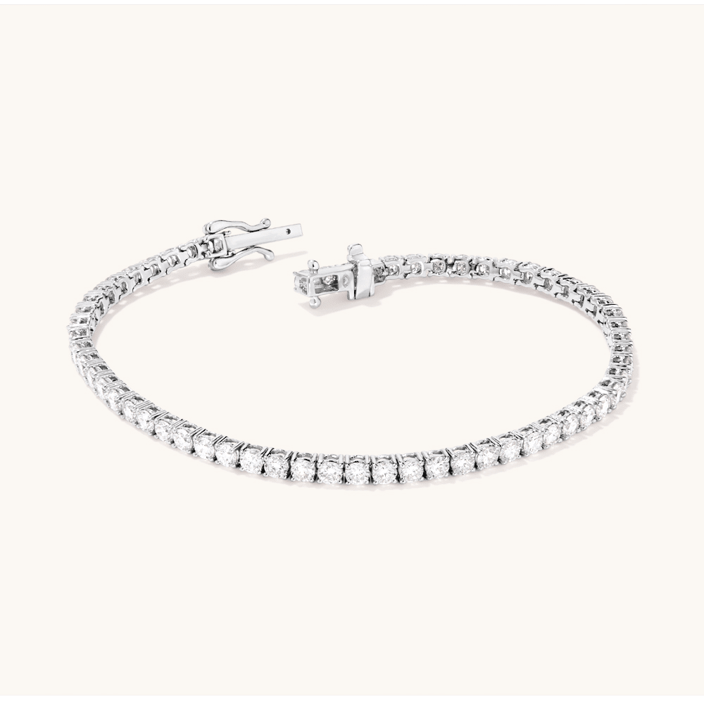 18cm Tennis Bracelet with 5.00tw of Laboratory-Grown Diamonds in Sterling Silver and Platinum Bracelets Bevilles 