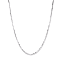42.5cm Tennis Necklace with 12.00tw of Laboratory-Grown Diamonds in Sterling silver and Platinum Pendants Bevilles 
