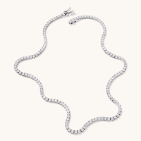 42.5cm Tennis Necklace with 12.00tw of Laboratory-Grown Diamonds in Sterling silver and Platinum Pendants Bevilles 