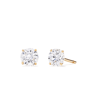 Solitaire Stud Earrings with 0.75tw of Laboratory-Grown Diamonds in 9kt Yellow Gold Earrings Bevilles 