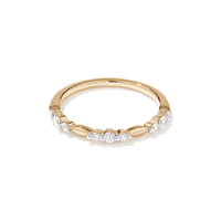 Stacker Ring with 0.20tw of Laboratory-Grown Diamonds in 9kt Yellow Gold Rings Bevilles 