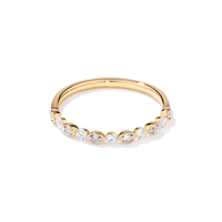 Stacker Ring with 0.25tw of Laboratory-Grown Diamonds in 9kt Yellow Gold Rings Bevilles 