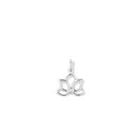 Lotus Laboratory-Grown Diamond Set Pendant in Rhodium Plated Sterling Silver Pendants Bevilles 