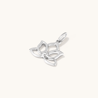 Lotus Laboratory-Grown Diamond Set Pendant in Rhodium Plated Sterling Silver Pendants Bevilles 