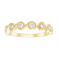 Twist Ring with 0.33tw of Laboratory-Grown Diamonds in 9kt Yellow Gold Rings Bevilles 