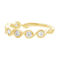 Twist Ring with 0.33tw of Laboratory-Grown Diamonds in 9kt Yellow Gold Rings Bevilles 