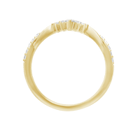 Contour Stacker Ring with 0.20tw of Laboratory-Grown Diamonds in 9kt Yellow Gold Rings Bevilles 