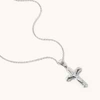 50cm Crucifix Necklace in Stainless Steel Pendants Bevilles 