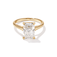 3.00ct Radiant Solitaire Laboratory-Grown Diamond Ring in 9kt Yellow Gold Rings Bevilles 