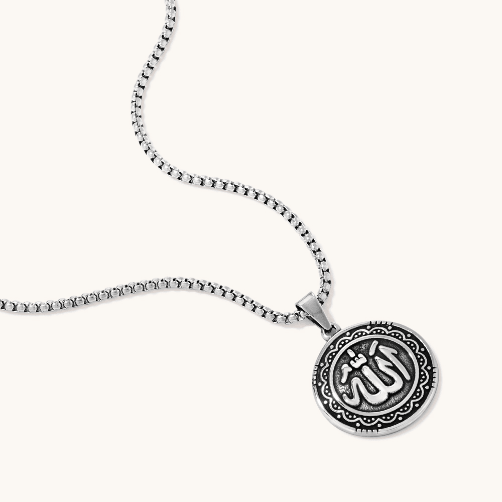 60cm Allah Necklace in Antique Finish Stainless Steel Pendants Bevilles 