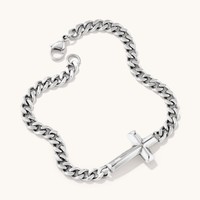 20cm Cross Bracelet in Stainless Steel Bracelets Bevilles 