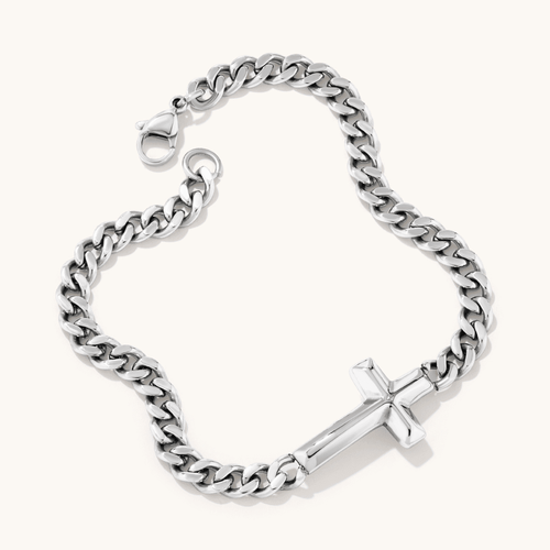 20cm Cross Bracelet in Stainless Steel Bracelets Bevilles 