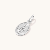 9mm Oval St Mary Pendant in Sterling Silver Pendants Bevilles 