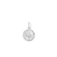 13mm Round St Mary Pendant in Sterling Silver Pendants Bevilles 