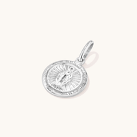 13mm Round St Mary Pendant in Sterling Silver Pendants Bevilles 