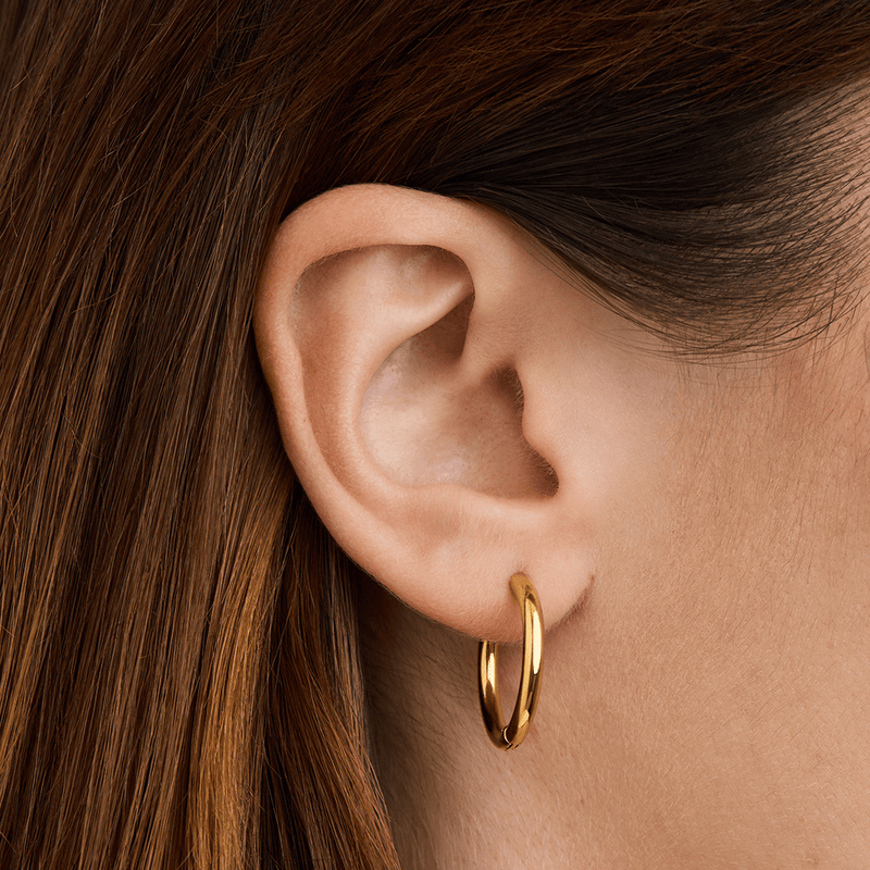 20mm Huggies in Waterproof PVD Stainless Steel Earrings Bevilles 