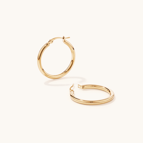 30mm Hoops in Waterproof PVD Stainless Steel Earrings Bevilles 