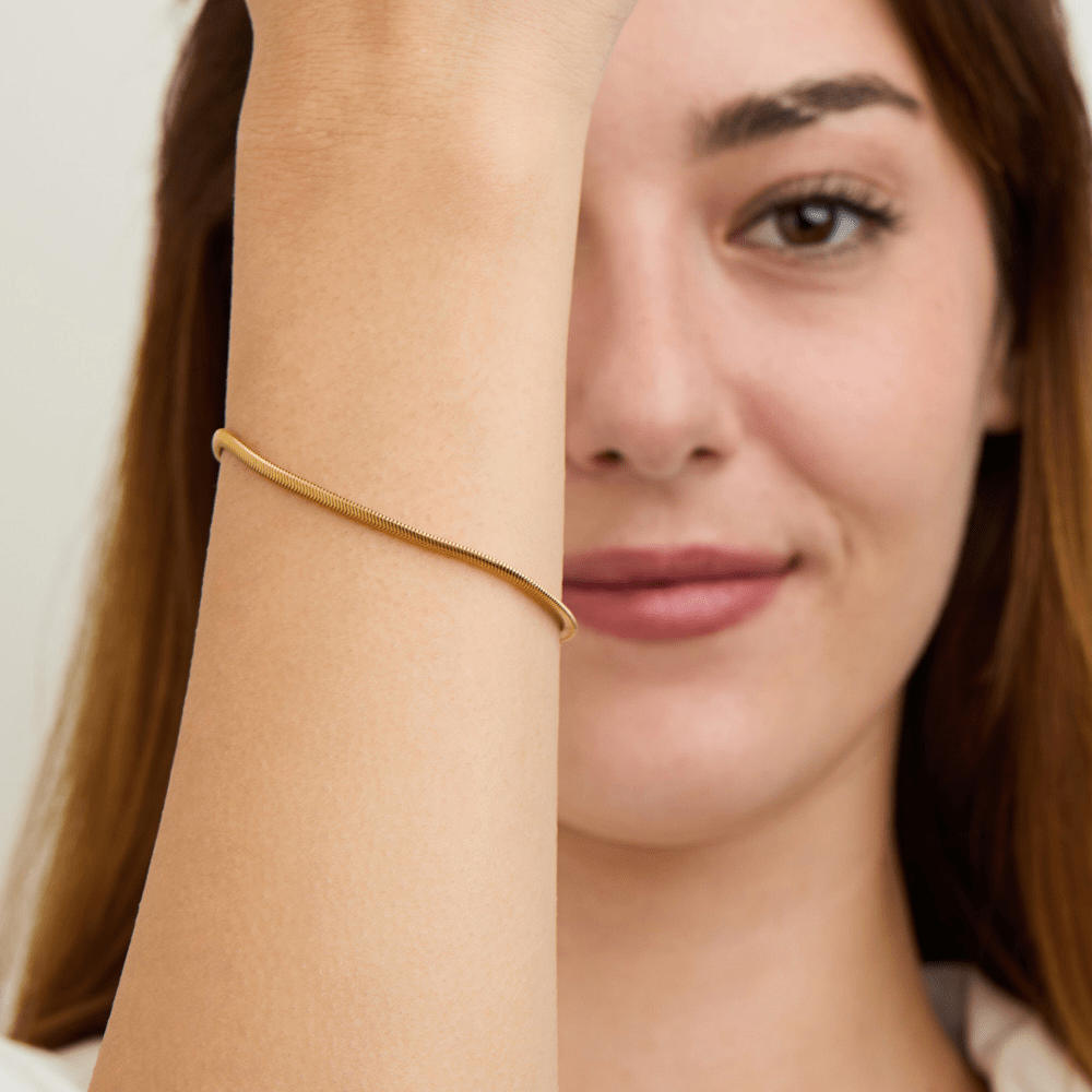 23cm Snake Bracelet in Waterproof PVD Stainless Steel Bracelets Bevilles 