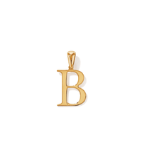 "B" Initial Pendant in 9kt Bonded Gold Silver Filled Pendants Bevilles 