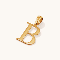 "B" Initial Pendant in 9kt Bonded Gold Silver Filled Pendants Bevilles 