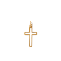 Cross Outline Pendant in 9kt Bonded Gold Silver Filled Pendants Bevilles 