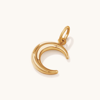 Cresent Moon Pendant in 9kt Bonded Gold Silver Filled Pendants Bevilles 
