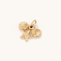 Sea Shell Charm Pendant in 9kt Bonded Gold Silver Filled Pendants Bevilles 