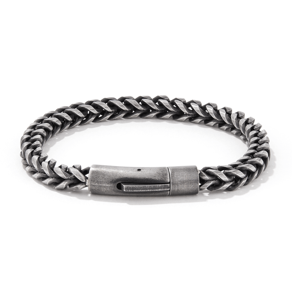 55cm Wheat Chain in Antique Finish Stainless Steel Necklaces Bevilles 