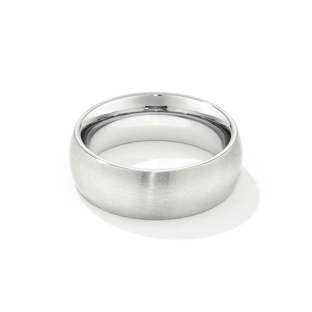 8mm Rounded Edge Ring in Stainless Steel Rings Bevilles 