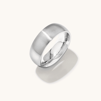 8mm Rounded Edge Ring in Stainless Steel Rings Bevilles 