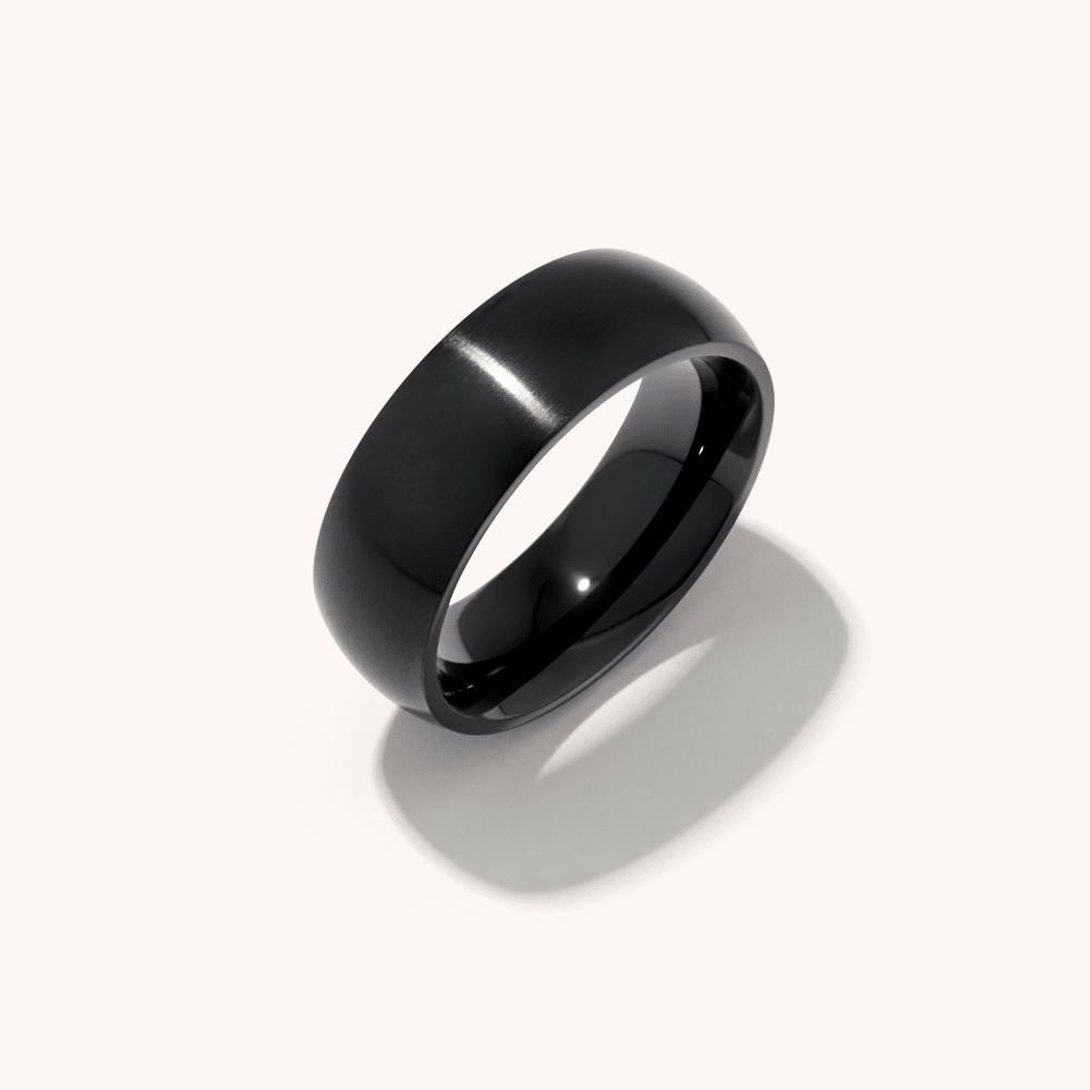 8mm Rounded Edge Ring in Stainless Steel Rings Bevilles 