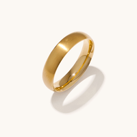 5mm Rounded Edge Ring in PVD Coated Stainless Steel Rings Bevilles 