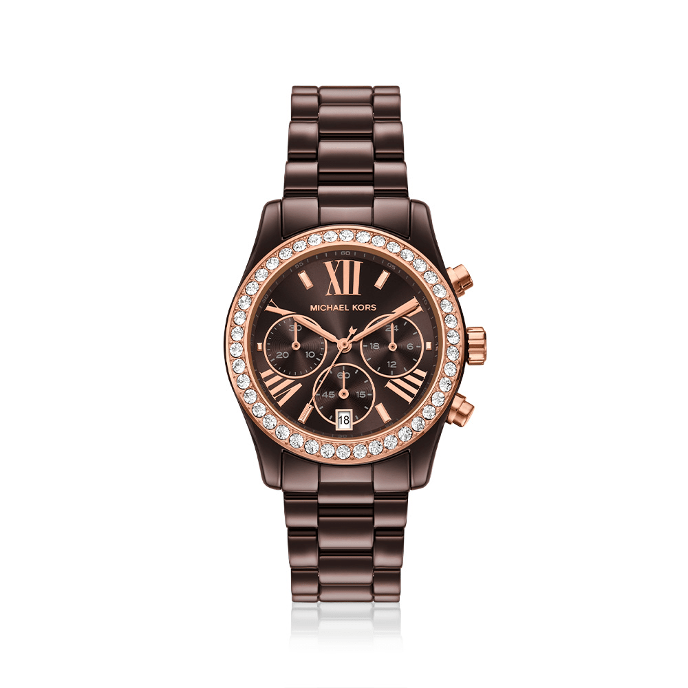 Michael Kors Lexington Chronograph Chocolate Tone Watch MK7638 Watches Michael Kors 