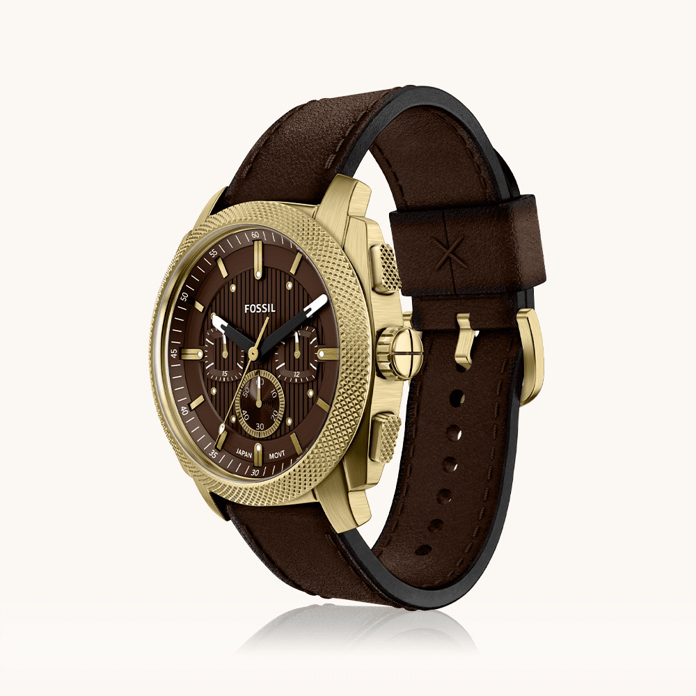 Fossil Machine Brown Leather Watch FS6188 Watches Fossil 