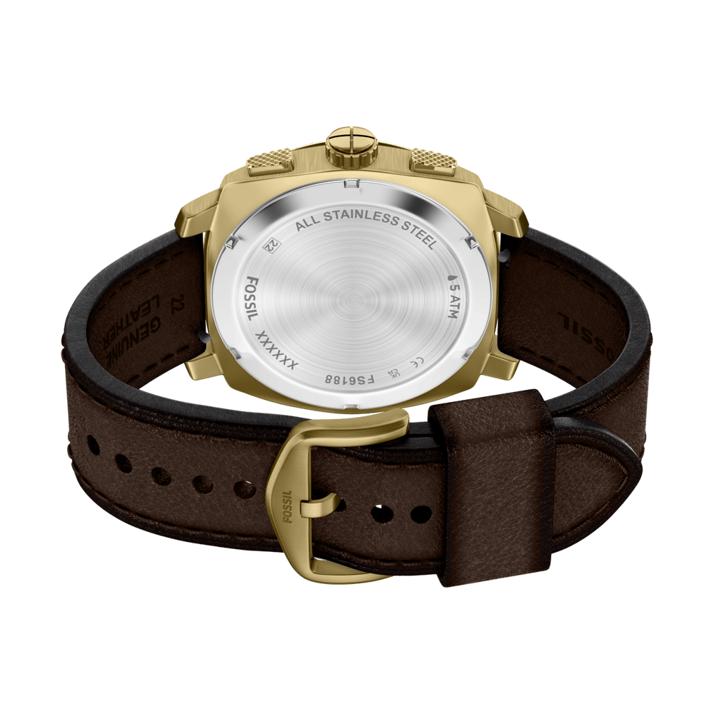 Fossil Machine Brown Leather Watch FS6188 Watches Fossil 